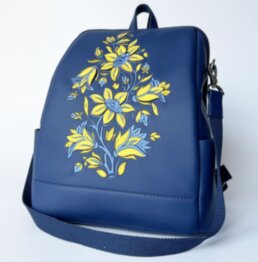 Рюкзак жіночий + косметичка Alba Soboni N23013 синій