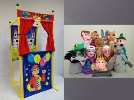 Кукольный театр с ширмой  "Три сказки"  7001-4 