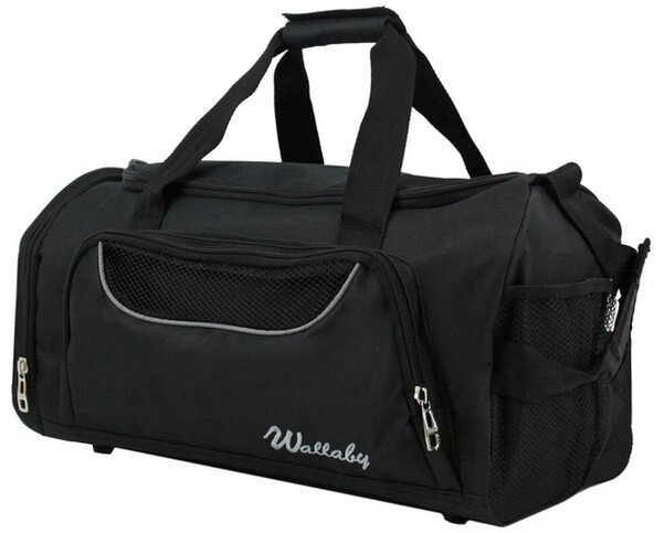 Сумка спортивна середня з кишенею для взуття Wallaby 212 чорна