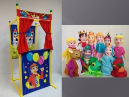 Кукольный театр с ширмой "Четыре сказки"  7012-3