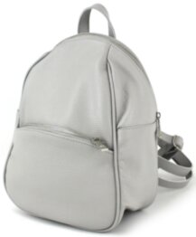 Рюкзак шкіряний жіночий Borsacomoda 814016 світло-сірий
