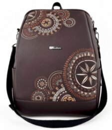 Рюкзак жіночий + косметичка Alba Soboni N25081 коричневий