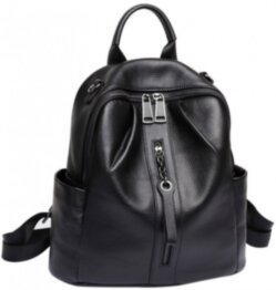 Рюкзак шкіряний жіночий Olivia Leather F-NWBP27-86630A чорний