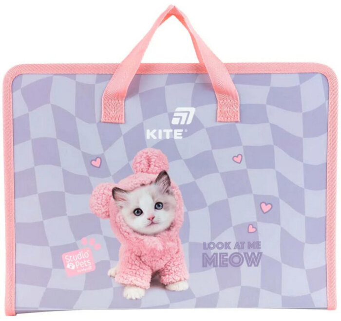 Папка-портфель на блискавці A4 Kite SP26-202 Studio Pets