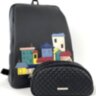 Рюкзак жіночий + косметичка Alba Soboni N23006 чорний