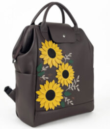 Рюкзак жіночий з кишенею для ноутбука 15,6" Alba Soboni 250319 коричневий + шопер