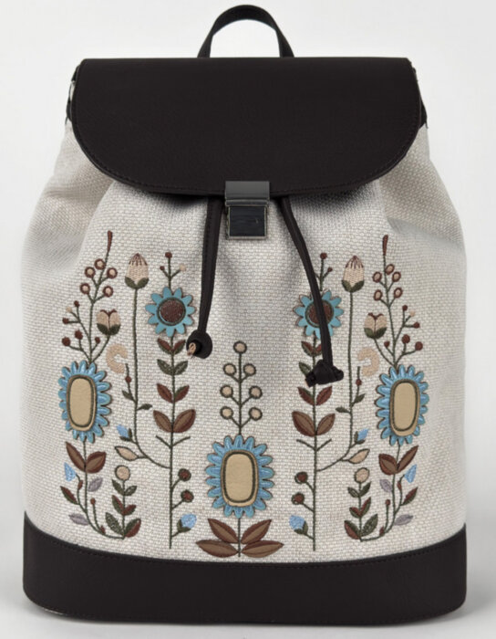 Рюкзак жіночий з кишенею для ноутбука 13,6" Alba Soboni 260360 бежевий, коричневий