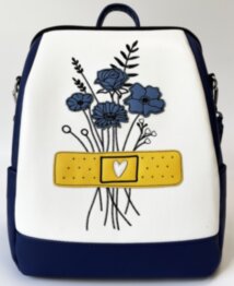 Рюкзак молодіжний жіночий Alba Soboni U22111 синій-білий