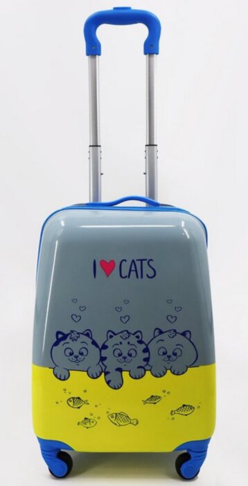 Валіза дитяча на 4 колесах A-6  I Love Cats
