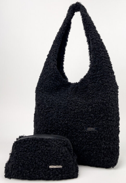 Сумка жіноча + косметичка Alba Soboni N25098 чорна