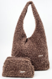 Сумка жіноча + косметичка Alba Soboni N25097 шоколад