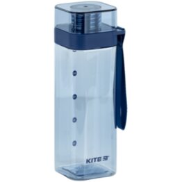 Пляшечка для води квадратна Kite K24-1209-1, 550 мл, блакитна