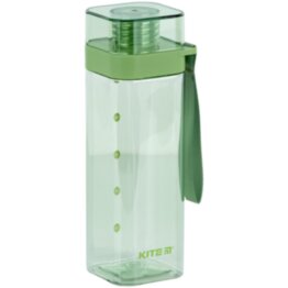 Пляшечка для води квадратна Kite K24-1209-2, 550 мл, зелена