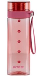Пляшечка для води квадратна Kite K24-1209-3, 550 мл, рожева