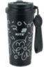 Термокружка з трубочкою Kite K25-1226-1 чорна, 550 мл