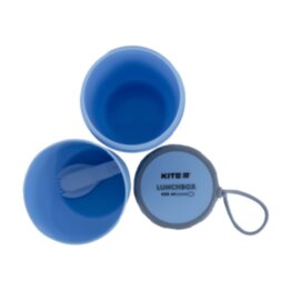 Ланчбокс круглий Kite K23-187-2, 450 мл, блакитний