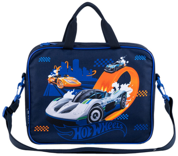 Текстильна сумка на блискавці A4 Kite HW25-589 Hot Wheels
